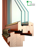 Dřevěné balkonové dveře IV94